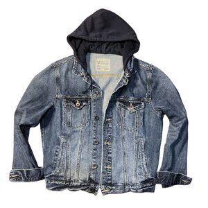 American Eagle Denim Hoodie Jacket M